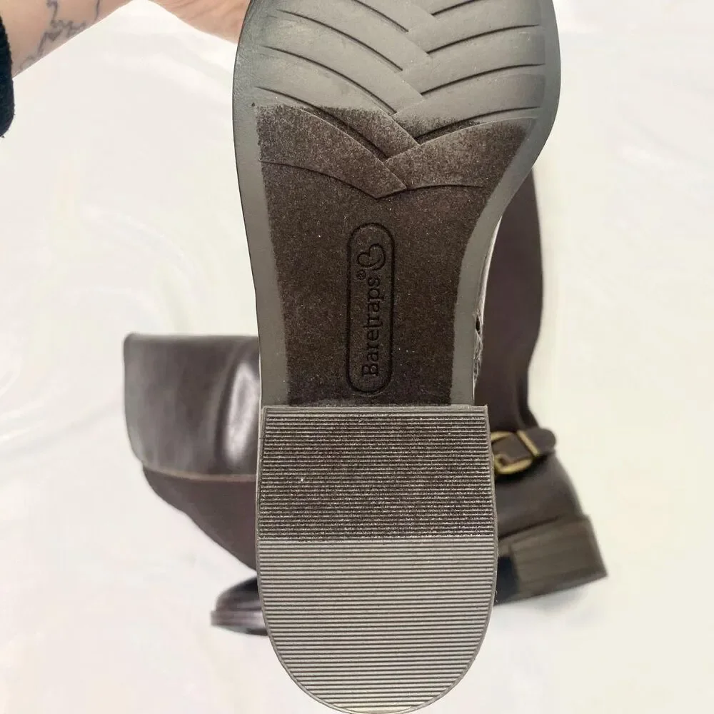 NWT Baretraps Mckayla Brown Faux Leather Wide Calf Knee-High Boots US 7 - Picture 6 of 8